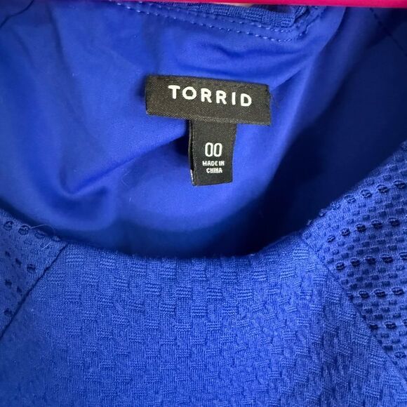 Torrid Blue Fit and Flare Mini Dress - Size 00 - Picture 4 of 5